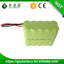 Paquet rechargeable de batterie de 12m de NI-MH AAA 600mAh pour l&#39;outil de puissance